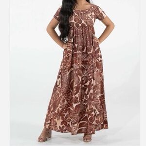 SOLD • TAV PACIFIC - Medium Brown Maxi Dress